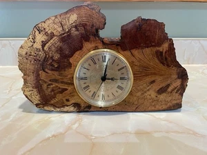 Live Edge Oak Shelf Clock - Picture 1 of 3