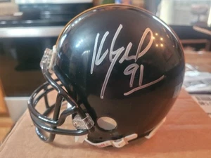 Mini casco autografato firmato Pittsburgh Steelers Linebacker Kevin Greene Coa - Foto 1 di 3