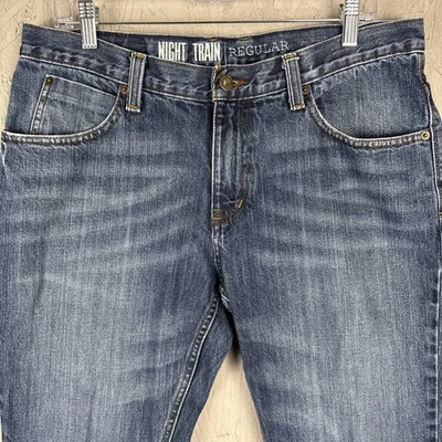 Jeans masculino FreeWorld Night Train azul regular 34X32 - Imagem 1 de 4