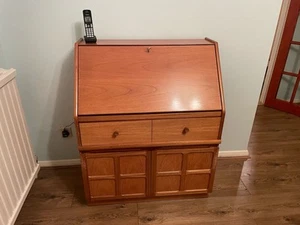 Mid Century Teak Bureau/Desk With Drawer And Cupboard. Collection only - Picture 1 of 1