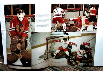 1973 Hockey Goalies Magazine Cut Photo 4 Pages Giacomin Favell Bouchard - Image 1 of 3