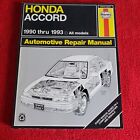 Haynes HONDA ACCORD 1990-1993 manuel de réparation automobile tous modèles 42012 (2067)