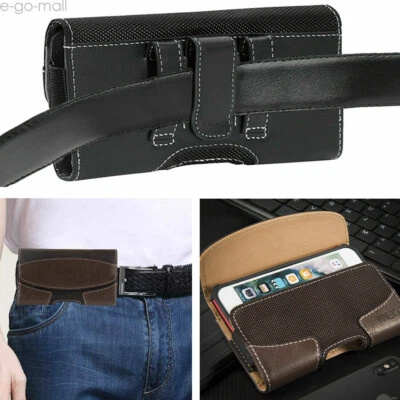 Horizontal Cell Phone Pouch Holster Belt Clip Holder+ Loop Rugged Case (3 Sizes) - Image 1 of 4