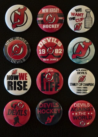 New Jersey Devils - Magnet Set (Set of 12) - 1 1/2" Round Cover