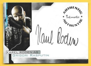 2004 Inkworks Hellboy #A3 Karel Roden as Grigori Rasputin On Card Autograph