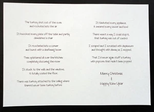 Card Inserts with Printed Christmas Greeting for A6 Craft cards (Portrait) Pk 20 - Picture 1 of 1