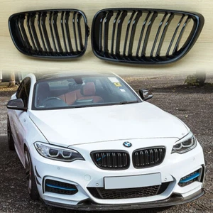 Parrillas de riñón capó delantero estilo M2 negro brillante para BMW F22 serie 2 - Imagen 1 de 6