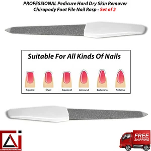 Lima Piedi Unghie Chiropodi Rimuovi Pelle Dura Secca Professionale Pedicure 6" Set di 2 - Foto 1 di 5