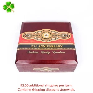 Perdomo 6554 Sun Grown 20th Anniversary Empty Wood Cigar Box 7.75" x 7.5" x 3" - Picture 1 of 12