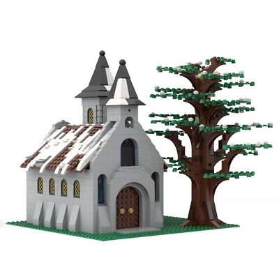 MOC: A Little Romanic Style Church for Your Winter Village 1154 Pieces DIY - Image 1 of 4