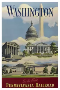 Washington by Train, Pennsylvania Railroad 12 x 18 - Bild 1 von 4