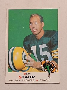 1969 TOPPS FOOTBALL BART STARR #215 GREEN BAY PACKERS FOOTBALL CARD