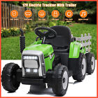 12V Electric Kids Ride On Tractor Truck Toy W/Trailer& Remote Control 3-Speed Us