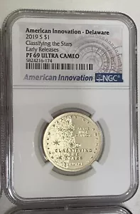 2019-S American Innovation $1 Proof NGC PF69 Ultra Cameo Delaware Early Releases - Picture 1 of 3
