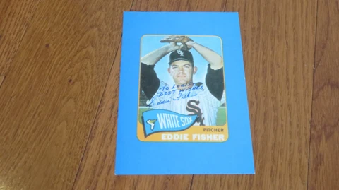Eddie Fisher Autographed Hand Signed Paper Chicago White Sox Cover