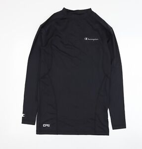 Champion Mens Black Polyester Basic T-Shirt Size XL Round Neck Pullover