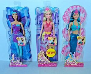 NEU Barbie 2014 leichtes Kleid Prinzessin Meerjungfrau & Fee 3 Puppen Posten Mix 'n Match RAR - Bild 1 von 10