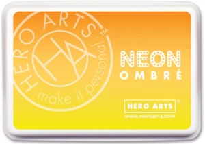 Hero Arts OMBRE AF328 Ombre Ink Pad Neon Yellow Orange Multi Color Dye Ink - Picture 1 of 1