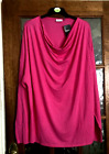 Bnwt Next Ladies Bright Fuchsia Pink Soft Slouch Neck Loose Fit T-Shirt Top  12