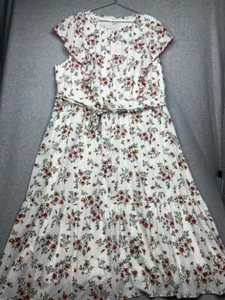 Lauren Conrad Tiered Maxi Dress Plus Size 4X Prairie Cottagecore Peasant Summer - Picture 1 of 9