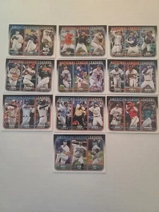 2024 Topps Series 1 League Leaders Set (10 Cards) Ohtani, Acuna, Alonso, +++ - Picture 1 of 1