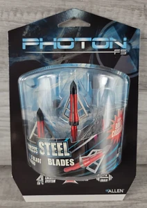 Photon Allen stainless steel 3 Blade Broadhead Steel Locking 1 1/8 Cut - Picture 1 of 3