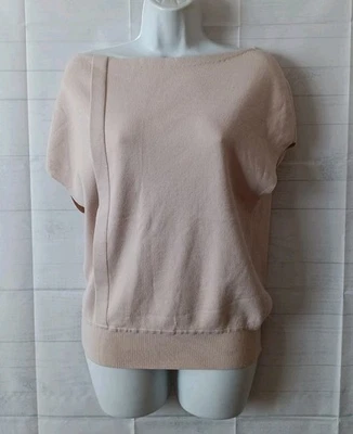 REISS Size M Beige Christa Knit Draped Sweater  - Image 1 of 4