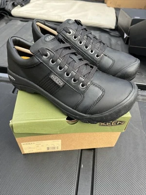 Keen Austin Black Leather Oxford Sneakers Men's 10 Lace Up Hiking Casual Shoes - Image 1 of 4