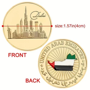 Dubai berühmte Attraktion Gedenkmünze VAE Wahrzeichen Gebäude Neuheit Münze 1p - Bild 1 von 6