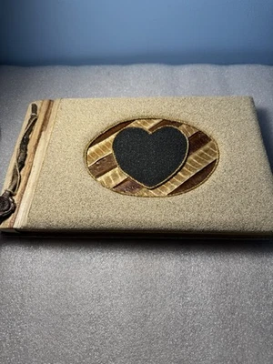 Heart Natural Dry Mount Photo Album NWT. VINTAGE. Country Chic - Image 1 of 4