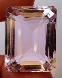AAA+++ 89.45 Ct. Large Pink Topaz Emerald Cut Loose Gemstone Gift for Women/Her - Picture 1 of 7