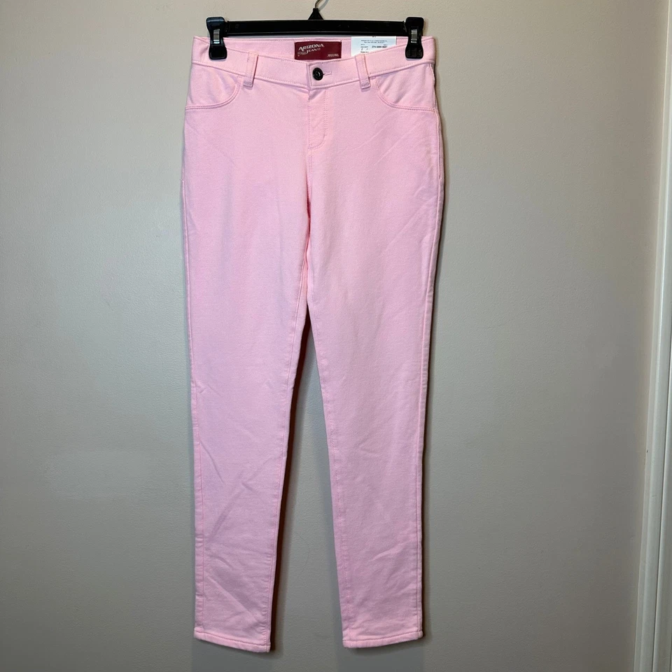 Pantalones de mezclilla elásticos Arizona Jean Co rosa talla 12 algodón spandex nuevos con etiquetas Foto 1 de 4