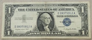 UNITED STATES OF AMERICA ๐บ๐ธ ONE (1) DOLLAR SILVER CERTIFICATE BANKNOTE 1957 A - Picture 1 of 2