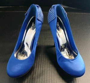 Lasonia Highheels Stilettos Womens Size 7 1/2  Blue With 5inch Heel - Picture 1 of 10