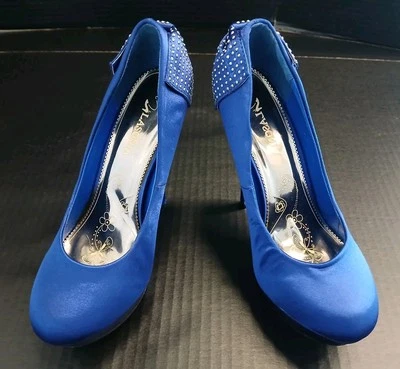 Lasonia Highheels Stilettos Womens Size 7 1/2  Blue With 5inch Heel - Image 1 of 4