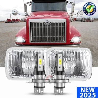 Newest pair 7x6" 5x7" Led Headlight Hi/Lo For International IHC 5600i 9200 9400i - Image 1 of 4