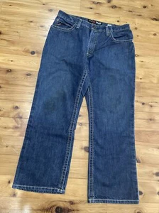 Ariat FR M4 Low Rise Boot Cut Denim Blue Jeans Men's Size 36 X 30 - Picture 1 of 5