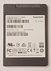 128 GB SATA III SanDisk X400 SSD SD8SB8U-128G-1122 3D-NAND TLC 2.5" Hard Drive - Picture 1 of 1