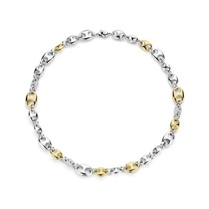 "TiSentoMilano" Necklace in Two Tone Silver and Zircons 34062ZY/45 - Picture 1 of 5