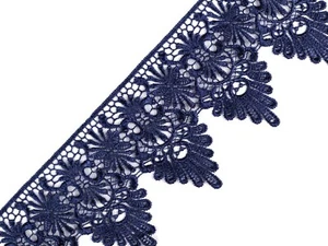 BORTE,SPITZE,BAND,Spitzenborte,Gipüre ,blau,80 mm,*600* - Bild 1 von 2