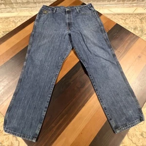 Pantalones de mezclilla rectos relajados lavado medio azul Cinch para hombre talla 38x30 - Imagen 1 de 17