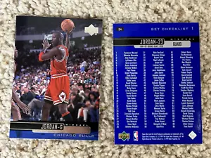 2 Karten Lot 1999 Oberdeck #154 Michael Jordan Chicago Bulls Neuwertig - Bild 1 von 1