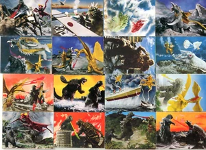 Carte Godzilla lotto di 64 complete Yamakatsu Giappone anni 70 super rare - Foto 1 di 11