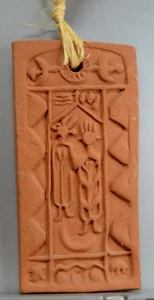 Clay Press Primitive Couple Springerle Cookie Clay Mold Detailed-Unsigned - Picture 1 of 2