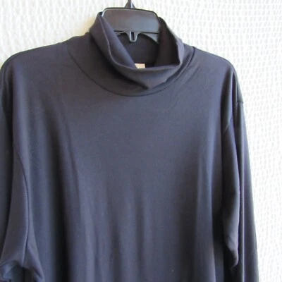 Camisa Pullover Capa Base Cuello Negro Sólido para Hombres 100% Algodón Hecha en EE. UU. ¿Azul Marino? XL Foto 1 de 4