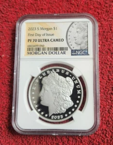 2023 s proof Morgan Silver Dollar NGC PF 70 Ultra Cameo First Day of issue - Picture 1 of 2
