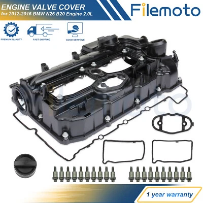 Valve Cover Kit w/Gasket for 2012-2016 BMW 2.0L 228i 328i 428i xDrive F22/30 N26 - Image 1 of 4