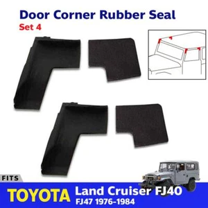 Corner Door Seal Rubber Set 4 Fits Toyota Land Cruiser FJ40 FJ45 FJ47 1976-84 - Bild 1 von 8