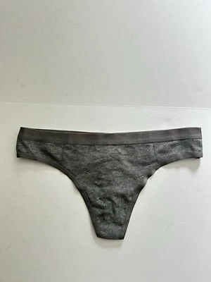Nuevo Aerie S Tanga Panty Bragas Ropa Interior Gris Jaspeado Tejido Algodón Blnd Nuevo con Etiquetas Foto 1 de 4
