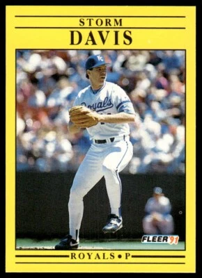 1991 Fleer Baseball Card Storm Davis Kansas City Royals #556 - Image 1 of 2